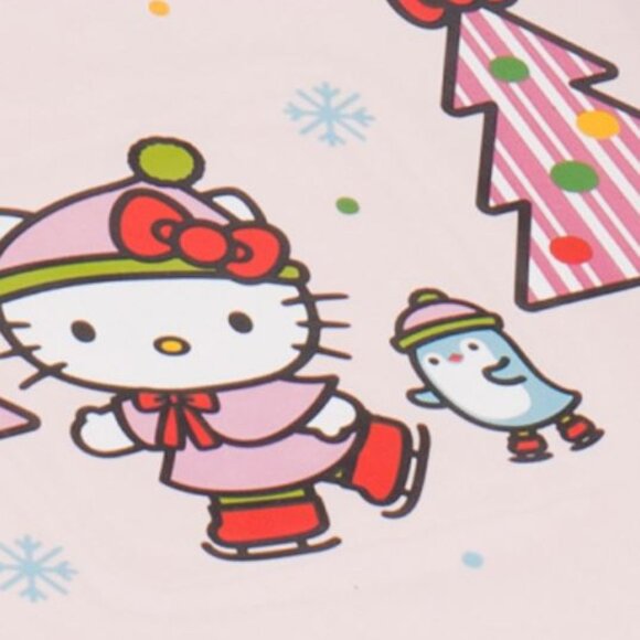 NWT HELLO KITTY Christmas Ice Skates Pink Square Baker 9 x 9 - Picture 2 of 3